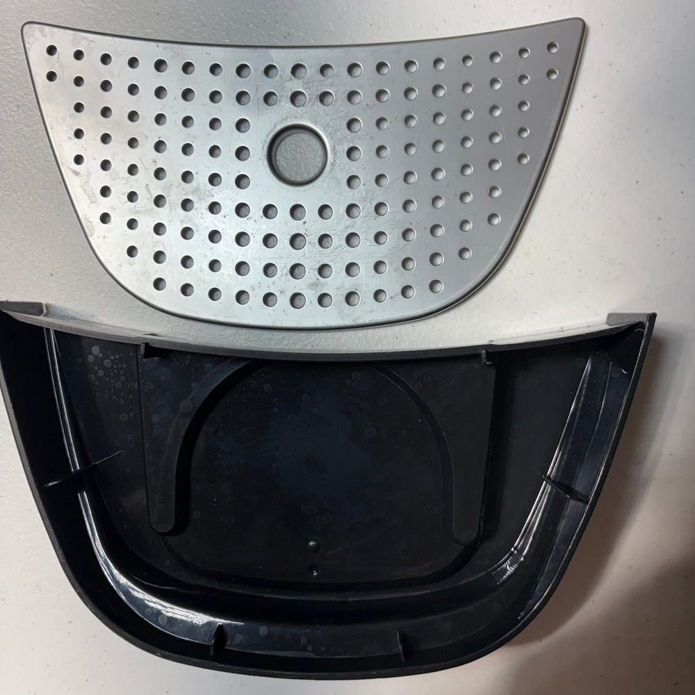 Keurig K-Elite K90 Drip Tray Replacement Base and Metal Plate Silver Black